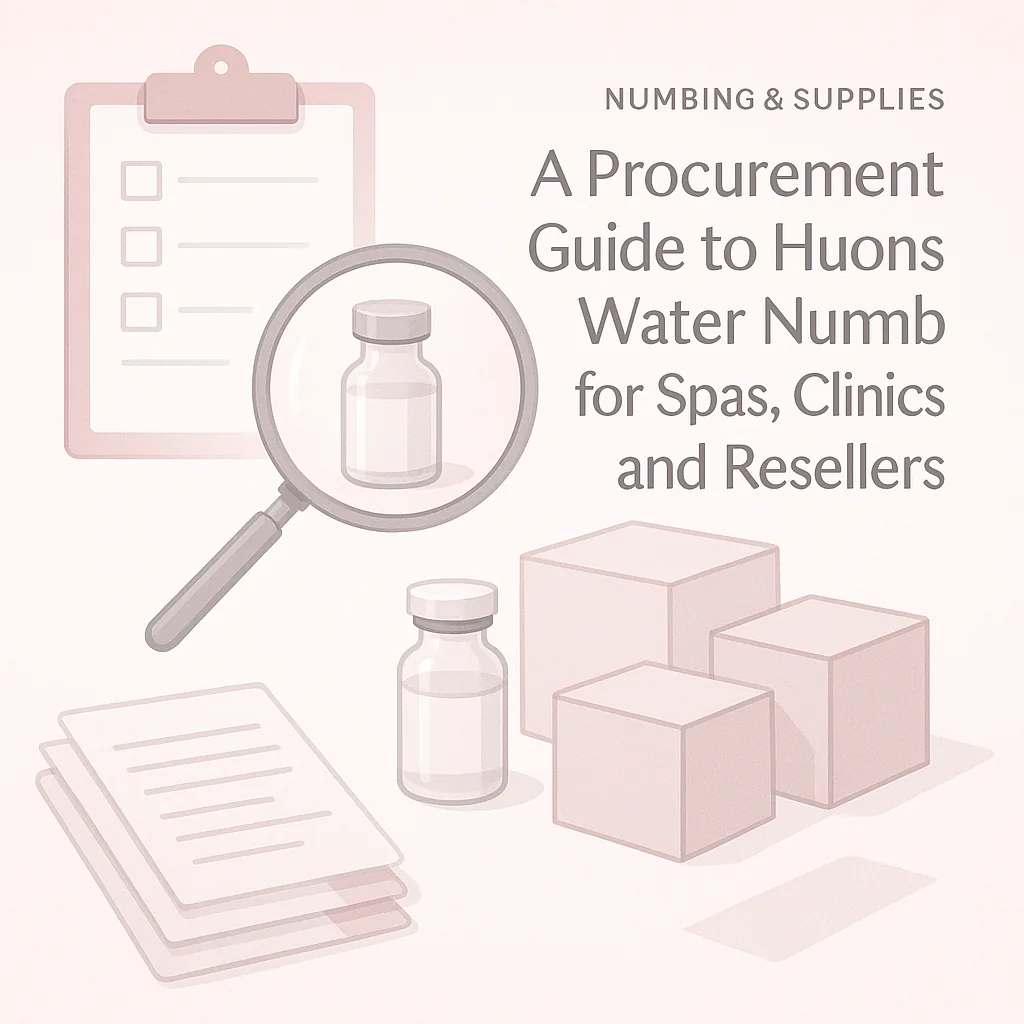 A Procurement Guide to Huons Water Numb for Spas, Clinics and Resellers concept visual