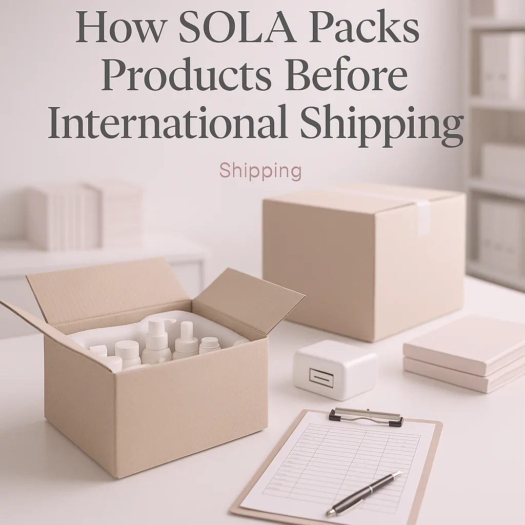 How SOLA Packs Products Before International Shipping logistics and documentation