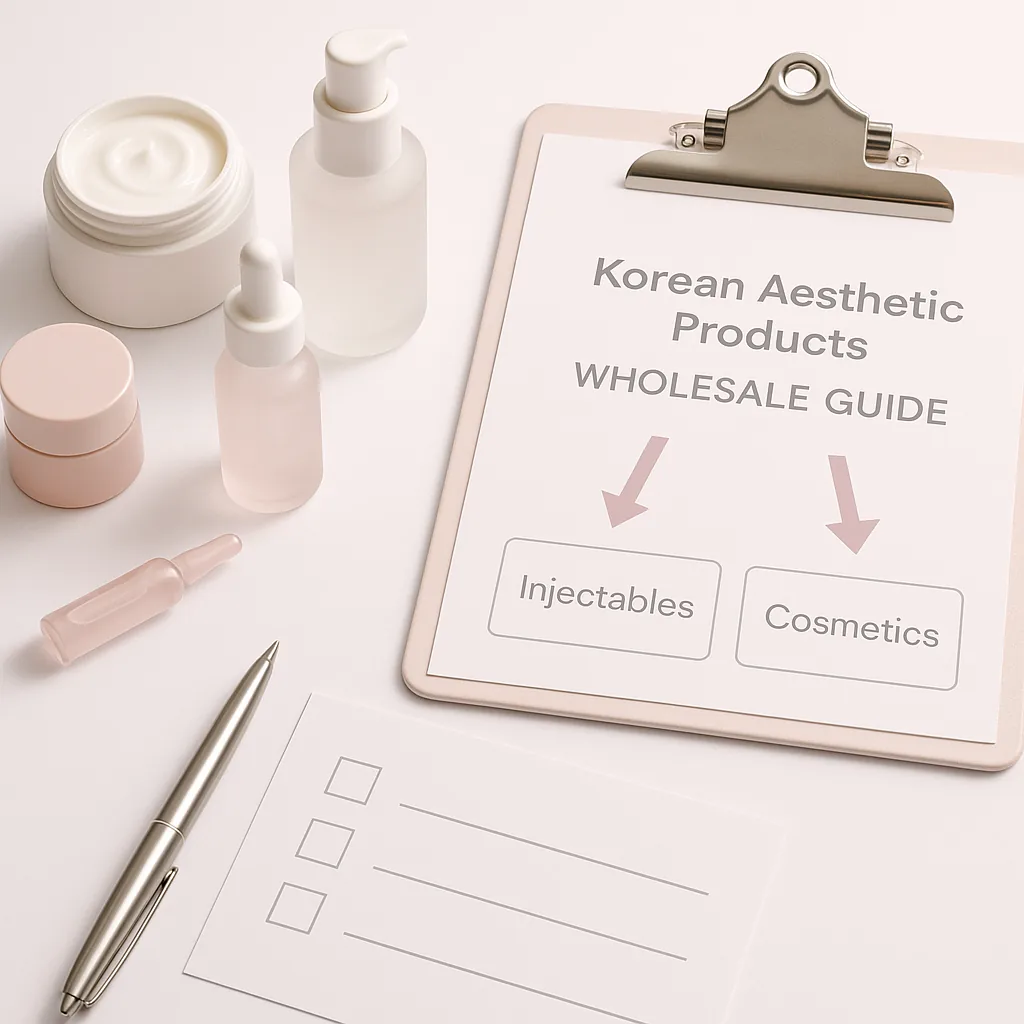 Korean Aesthetic Products Wholesale Guide concept visual